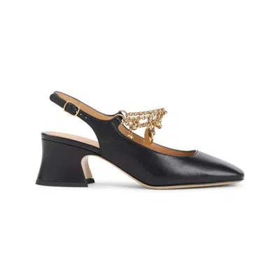 Chloé Black Leather Sandals