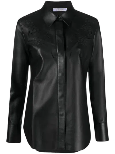 CHLOÉ BLACK LEATHER SHIRT