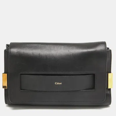 Pre-owned Chloé Black Leather Small Elle Clutch