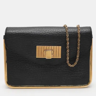 Pre-owned Chloé Black Leather Small Sally Shoulder Bag