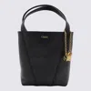 Chloé Black Leather Spin Totes In Black