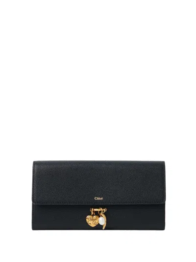 Chloé Black Leather Wallets
