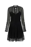 Chloé Chloe Black Linen Blend Mini Dress