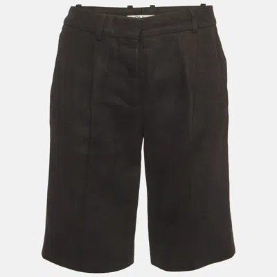 Pre-owned Chloé Black Linen Tailored Shorts S