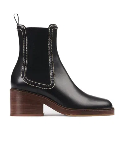 Chloé Black Logo Boots