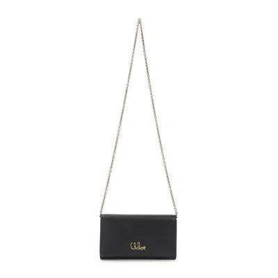 Chloé Black Logo Crossbody Bag