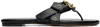 Chloé Elegant Flat Sandals With Golden Buckle For Women In Black