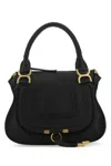 Chloé Marcie Medium Leather Handbag With Removable Shoulder Strap In Black