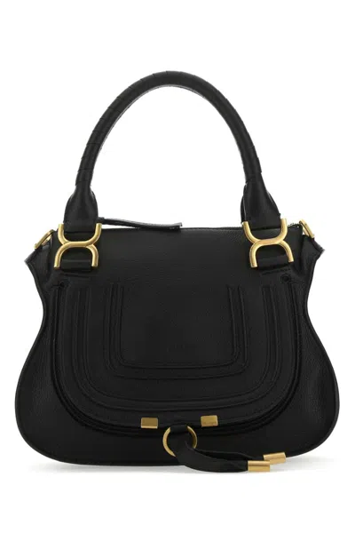CHLOÉ BLACK MARCIE MEDIUM SATCHEL BAG