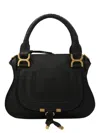Chloé Marcie Medium Leather Handbag With Removable Shoulder Strap In Black