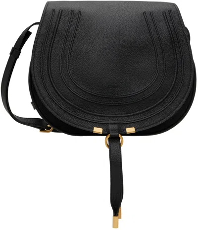 Chloé Black Marcie Shoulder Bag In 001 Black