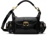 Chloé Camera Medium Shoulder Bag In Croc-embossed Calfskin In 001 Black