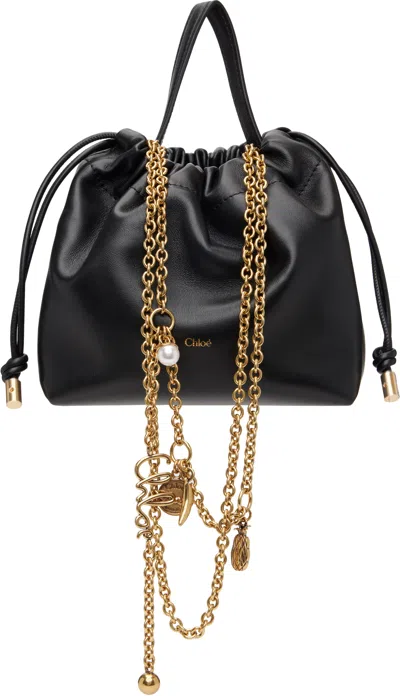 Chloé Black Mini ' Icons' Chain Shoulder Bag