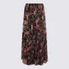 Chloé Sheer Overlay Tiered Floral Skirt