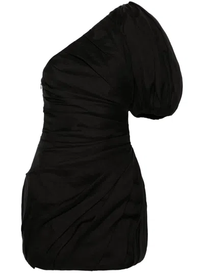 Chloé Black One-shoulder Ramie Dress
