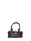 Chloé Paddington Padlock Shoulder Bag In Leather In Black