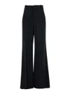 Chloé Black Pants With High Waist And Wide Leg In Viscose Blend Stretch Woman In Black
