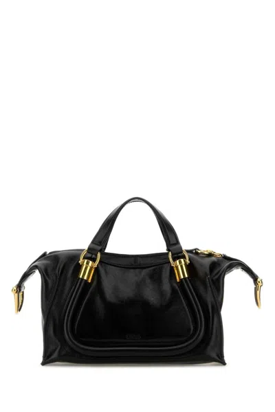 Chloé Black Parati 24 Small Satchel Bag