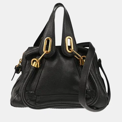 Pre-owned Chloé Black Paraty 2-way Leather Handbag