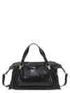 Chloé Paraty 24 Bag In Shiny Leather In Black