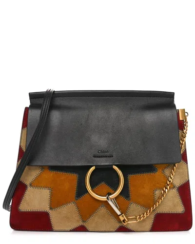 CHLOÉ CHLOÉ BLACK PATCHWORK LEATHER WONDER WOMAN MEDIUM FAYE SHOULDER BAG (AUTHENTIC  PRE-LOVED)