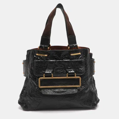 Pre-owned Chloé Black Patent Leather Tote