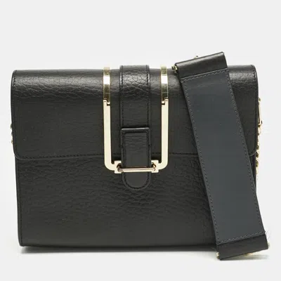 Pre-owned Chloé Black Pebbled Leather Small Bronte Shoulder Bag