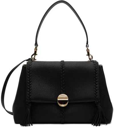 Chloé Black Penelope Medium Soft Shoulder Bag In 001 Black