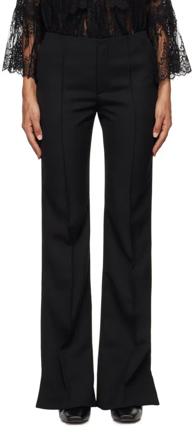 CHLOÉ BLACK PINCHED SEAM TROUSERS