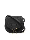 Chloé Cross-body Bag With Textured Surface And Adjustable Strap In Black