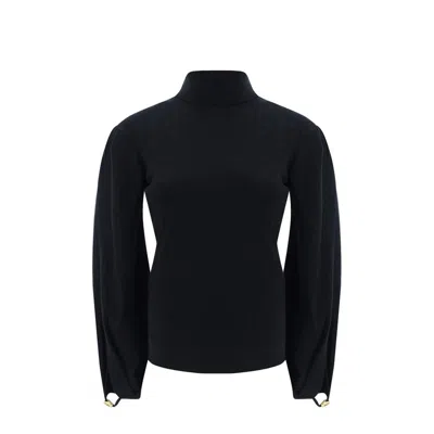 CHLOÉ BLACK POLYAMIDE SWEATSHIRT