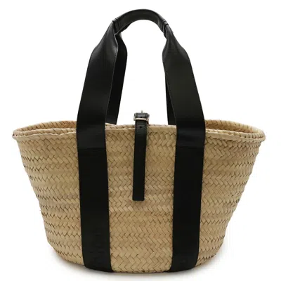 Pre-owned Chloé Black Raffia Leather Basket Shoulder Bag Tote Bag ()