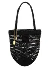 Chloé Small Summer Banana Shopping Raffia Beach Bag In Black