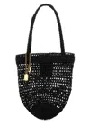 Chloé Small Summer Banana Shopping Raffia Beach Bag In Black