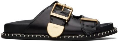 Chloé Black Rebecca Sandals In 001 Black