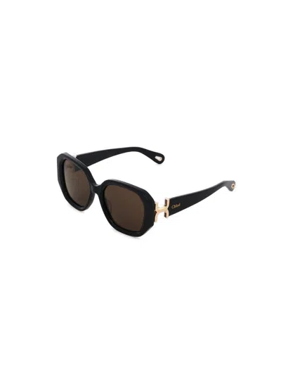 Chloé Black Recycled Acetate Sunglasses For Women
