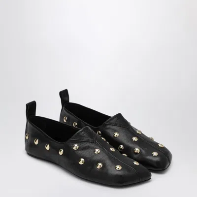 CHLOÉ BLACK RITA BALLERINAS IN STUDDED LEATHER