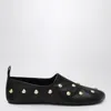 Chloé Black Rita Ballerinas In Studded Leather In Multi