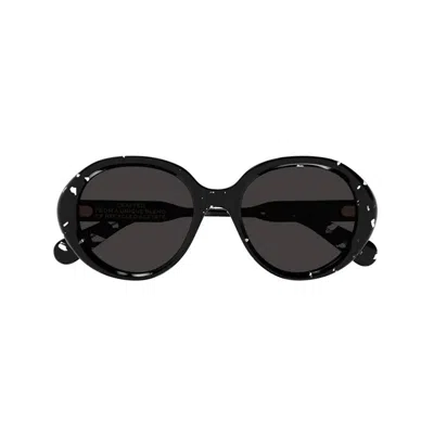 Chloé Chloe Black Round Ladies Sunglasses Ch0221s 003 53