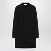 Chloé Black Ruffled Dress In Silk Blend