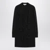 Chloé Silk Blend Ruffled Dress Long Sleeves In Black