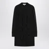 Chloé Silk Blend Ruffled Dress Long Sleeves In Black