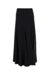 Chloé Maxi Skirt With Sheer Overlay And Flowy Design In Black