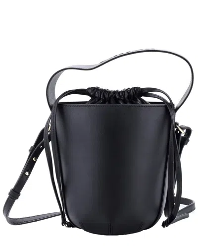 Chloé Black Sheep Leather Sense Drawstring Bucket Bag (authentic Pre-loved) In Blue