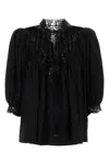Chloé Black Silk Blouse In Black