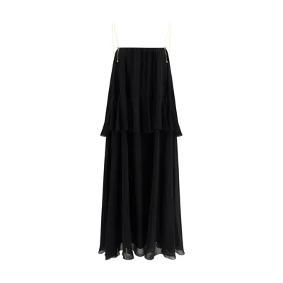 CHLOÉ CHLOÉ BLACK SILK CASUAL WOMEN'S DRESS
