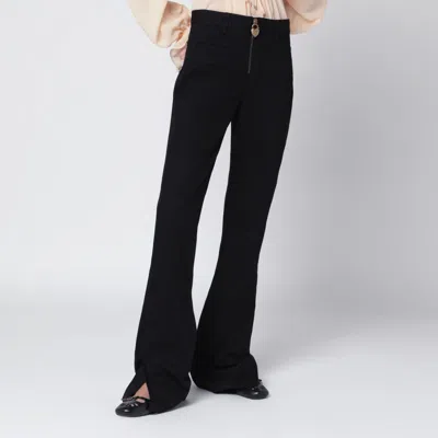 CHLOÉ CHLOÉ BLACK SLIM JEANS WITH CHARM ZIP