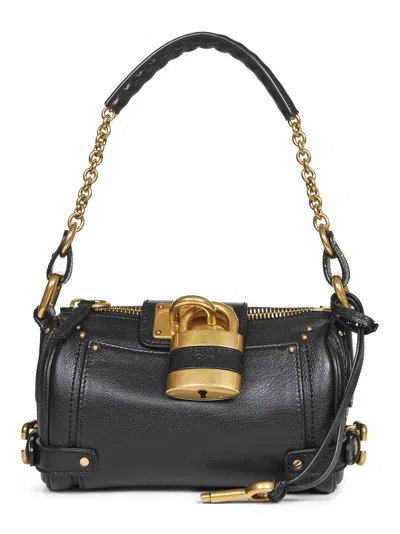 Chloé Black Leather Small Paddington Shoulder Bag