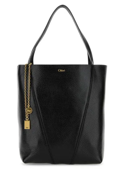 Chloé Black Spin Tote Bag