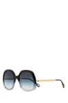 Chloé Square Frame Sunglasses Featuring Gradient Lenses In Black
